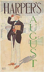 Poster by Edward Penfield for Harper's New Monthly Magazine, August 1893